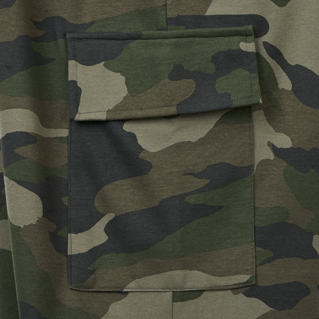 Camouflage Sweat Cargo Pants- Camo