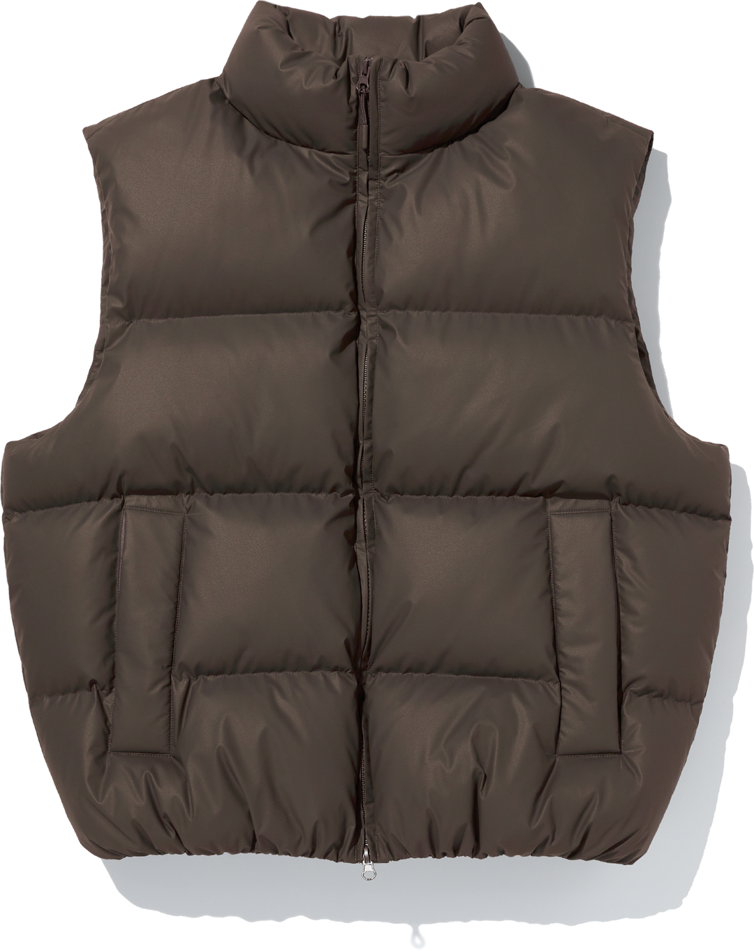 Essential Puffer Short Padded Vest - Brown