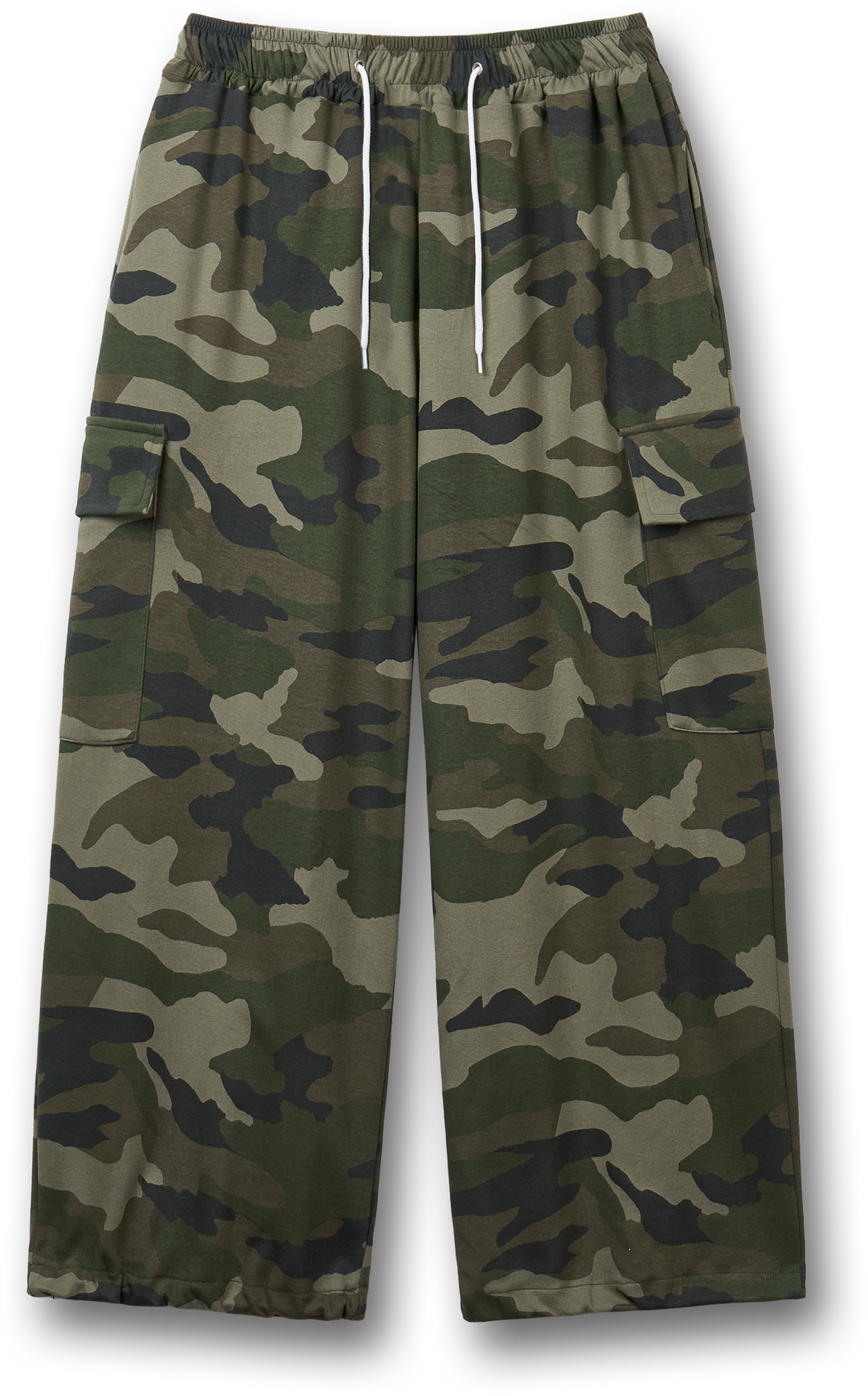 Camouflage Sweat Cargo Pants- Camo