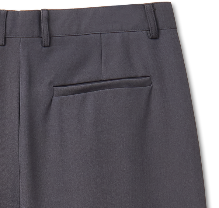 Pin tucks Wide Slacks - Charcoal