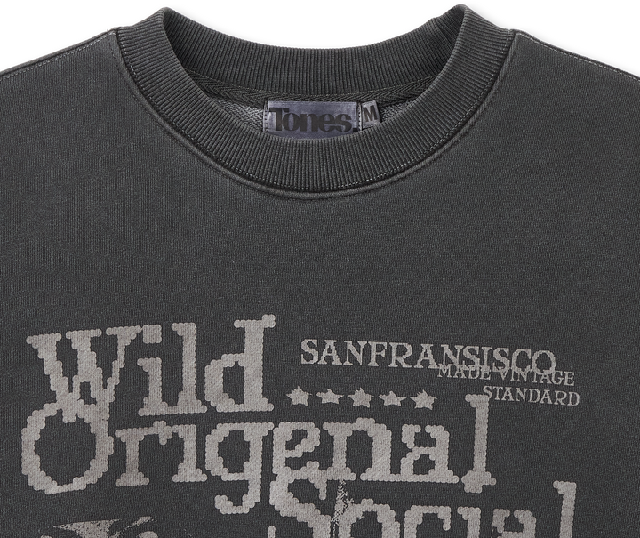 Wild Social Pigment Sweatshirt -  Charcoal