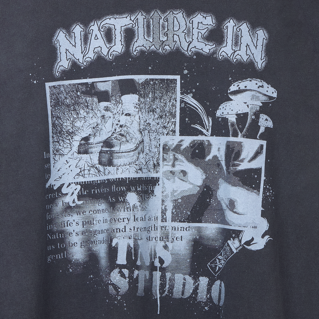 Nature Pigment Long Sleeve - CHARCOAL BLUE