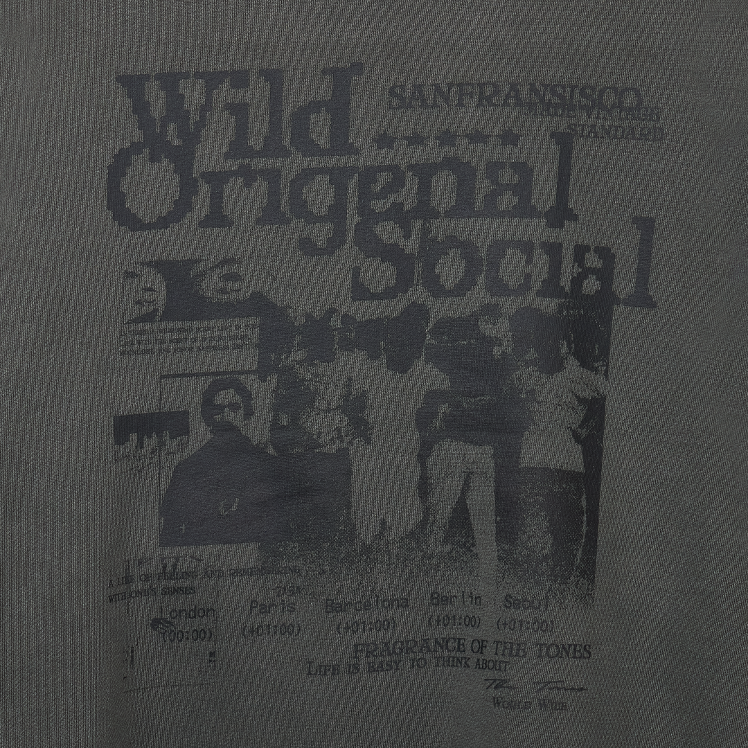 Wild Social Pigment Sweatshirt -  Khaki