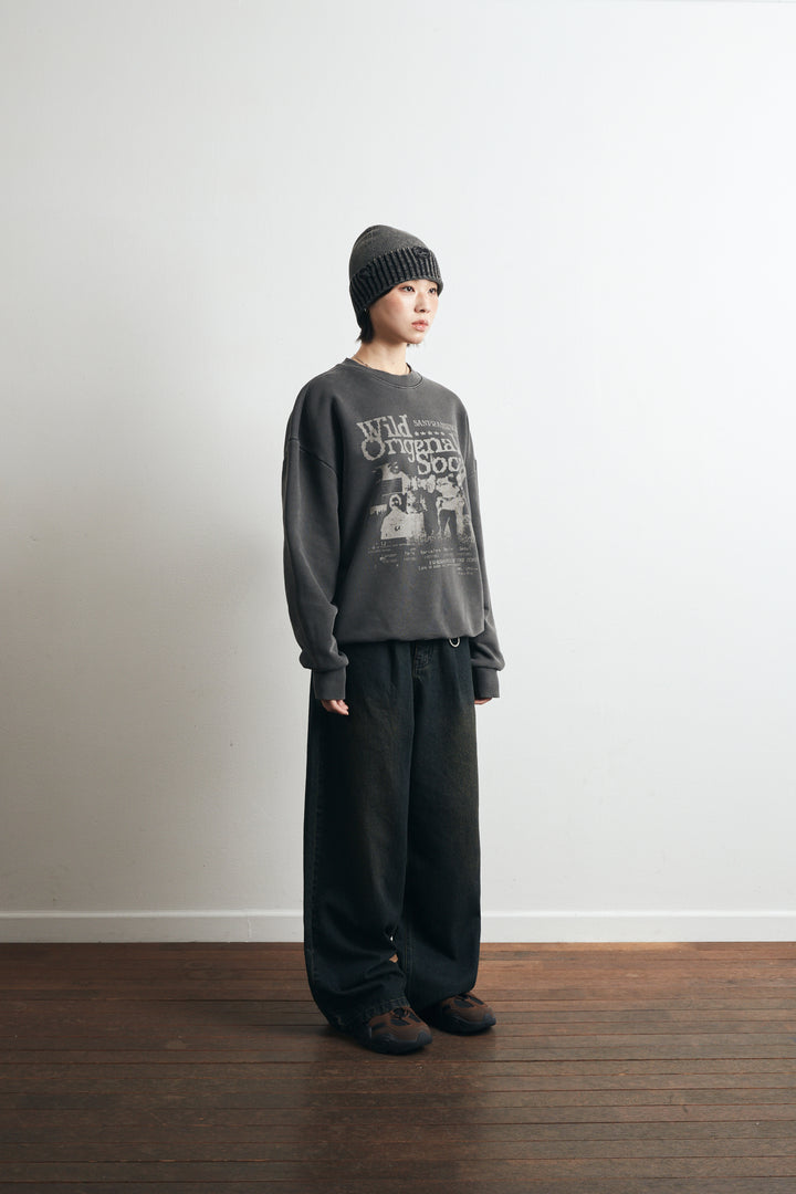 Wild Social Pigment Sweatshirt -  Charcoal