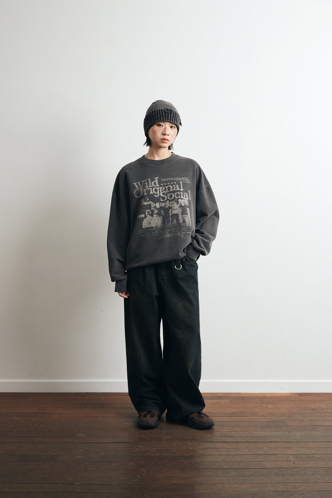 Wild Social Pigment Sweatshirt -  Charcoal