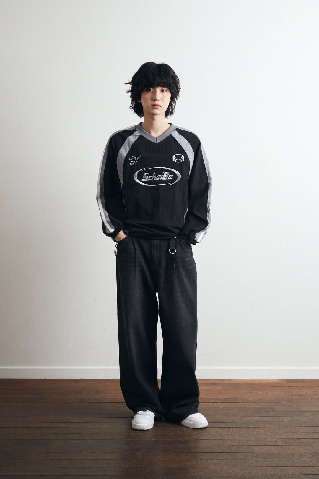 Tomboy Nylon Track Sweatshirt -  Black