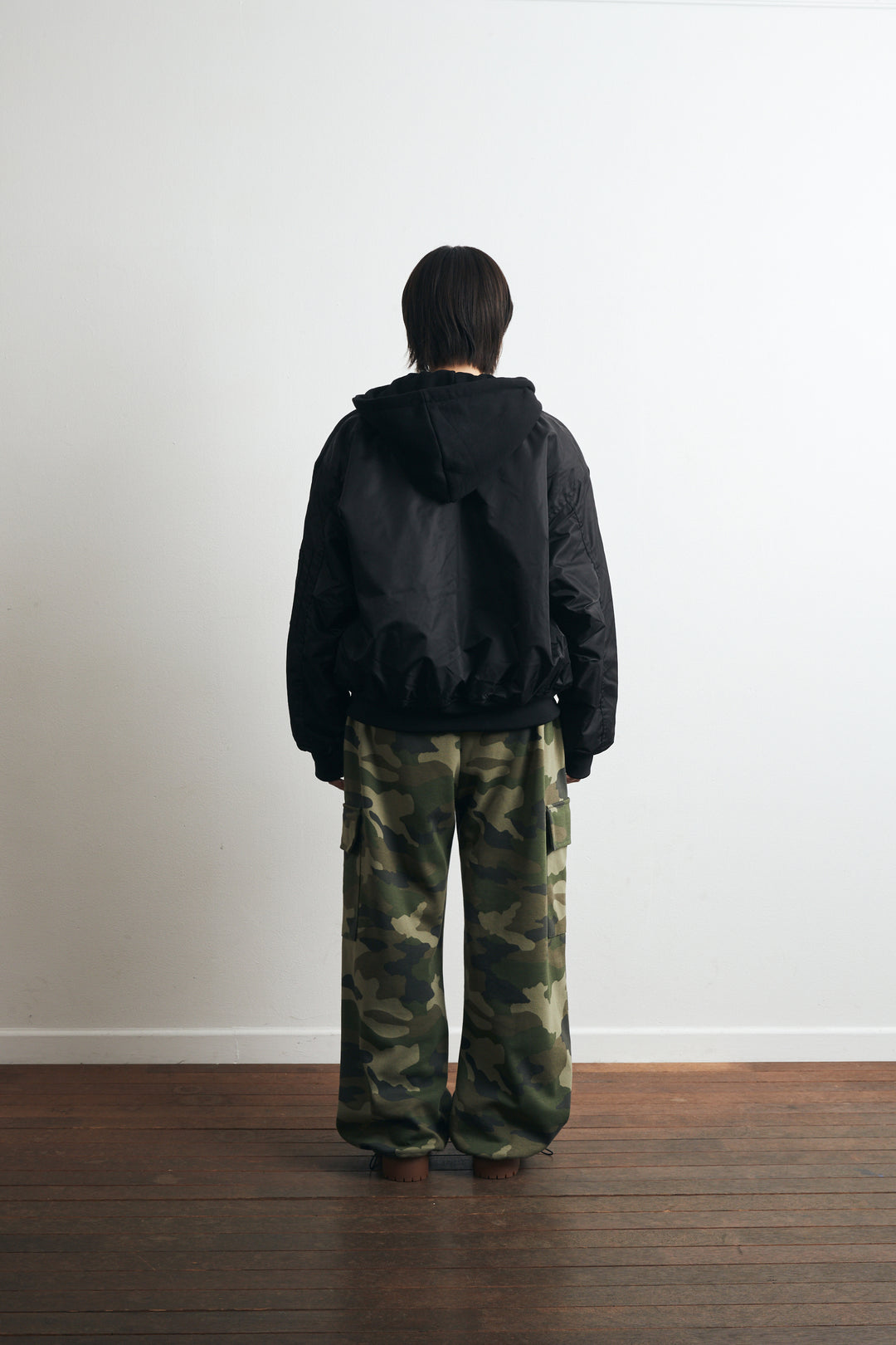 Camouflage Sweat Cargo Pants- Camo