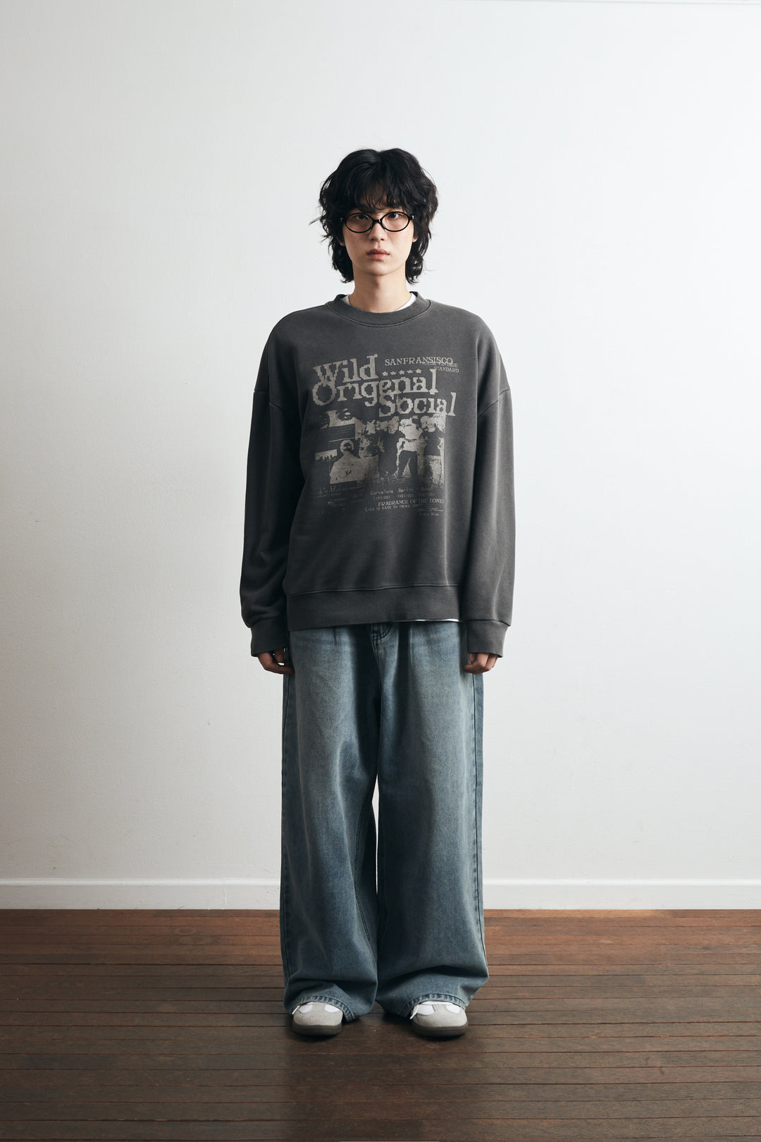 Wild Social Pigment Sweatshirt -  Charcoal