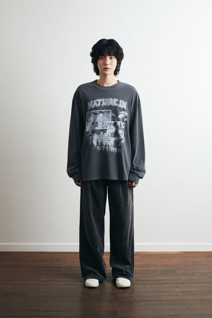 Nature Pigment Long Sleeve - CHARCOAL BLUE