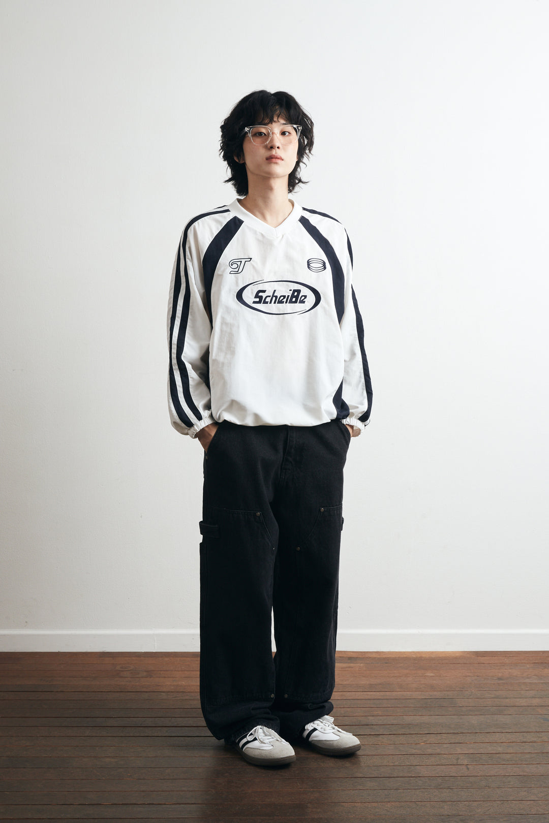 Tomboy Nylon Track Sweatshirt -  White