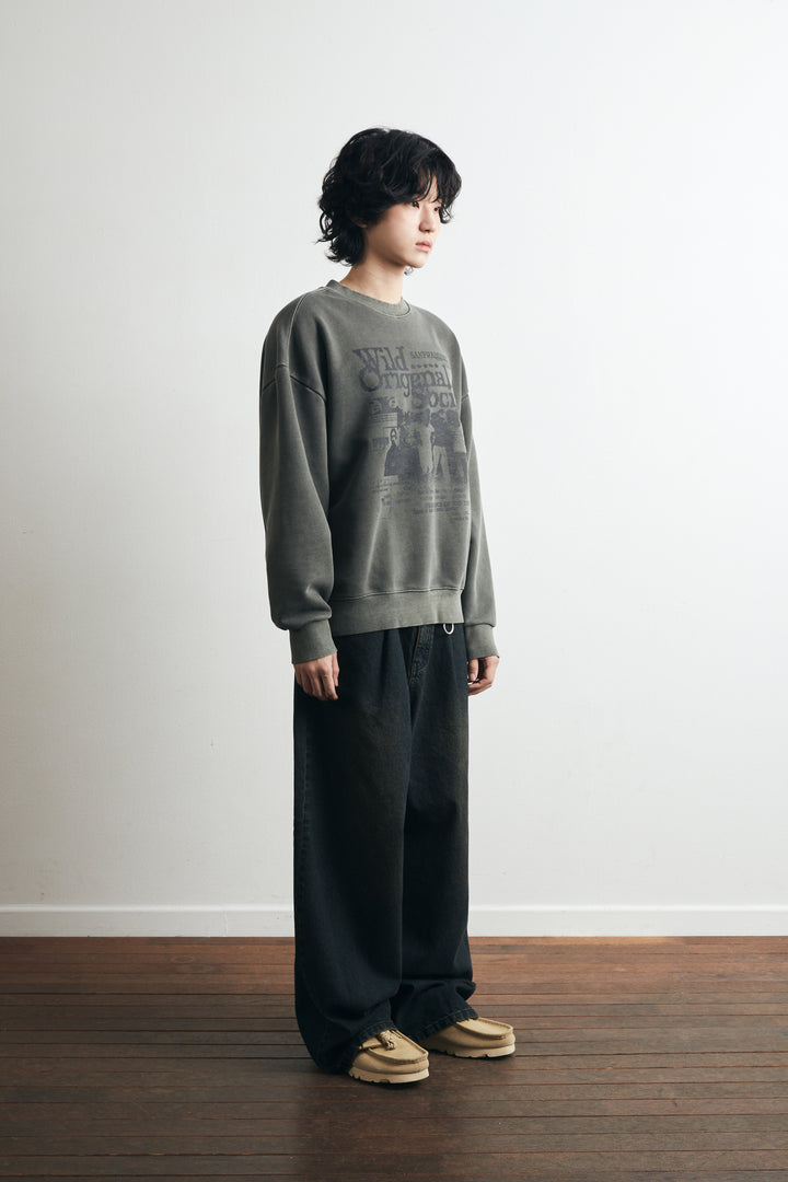 Wild Social Pigment Sweatshirt -  Khaki