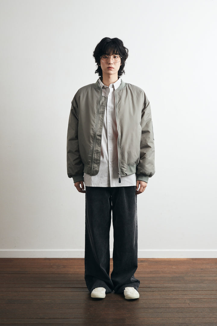 Padded MA-1 Overfit Jacket - Grayish Khaki