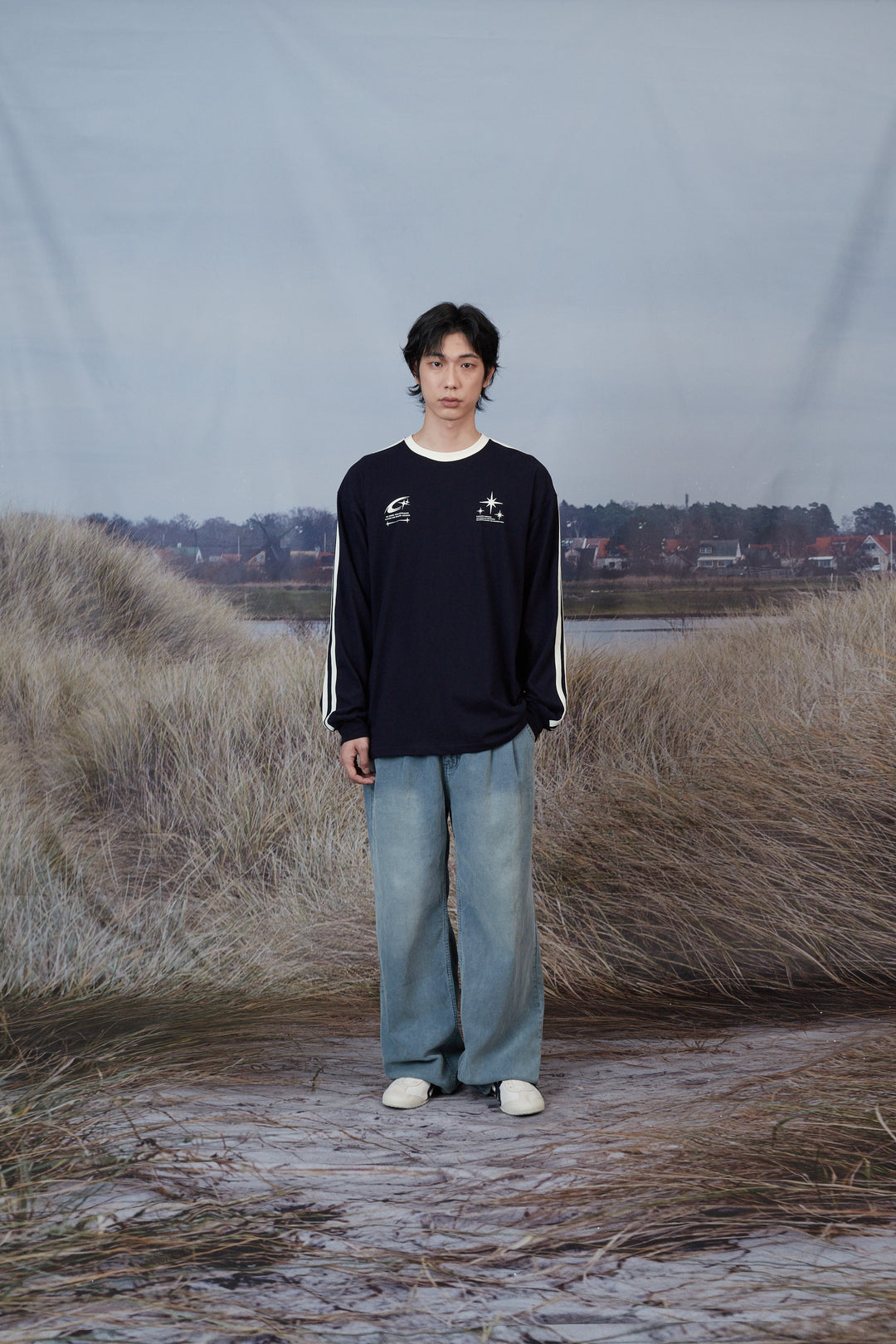 T-Vision Track Long Sleeve - NAVY