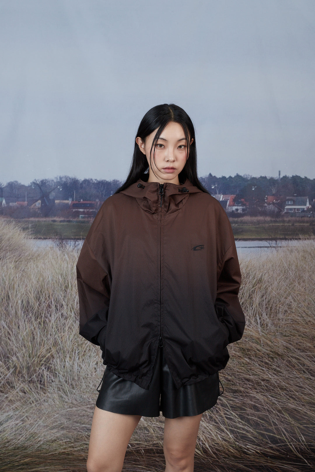 Gradient Windbreaker - BROWN