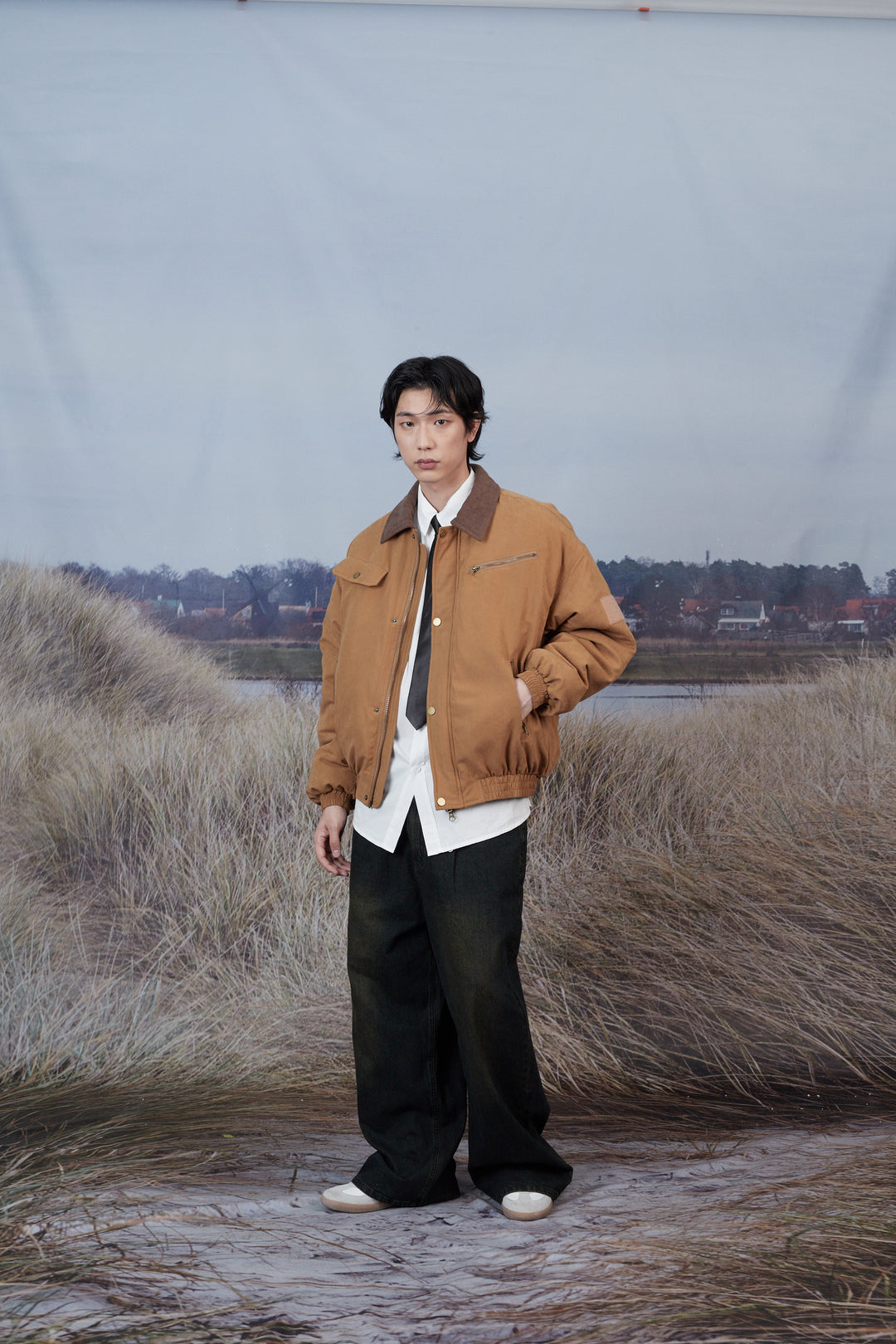 B-15 Bomber Padded Work Jacket - BEIGE