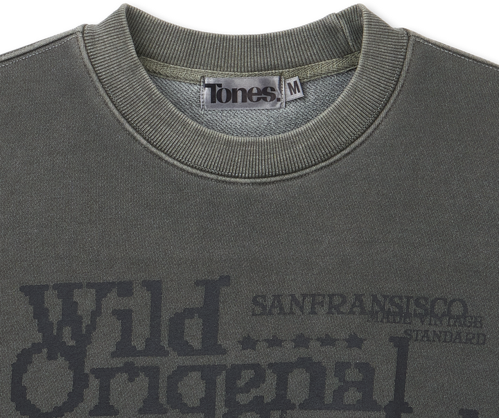 Wild Social Pigment Sweatshirt -  Khaki