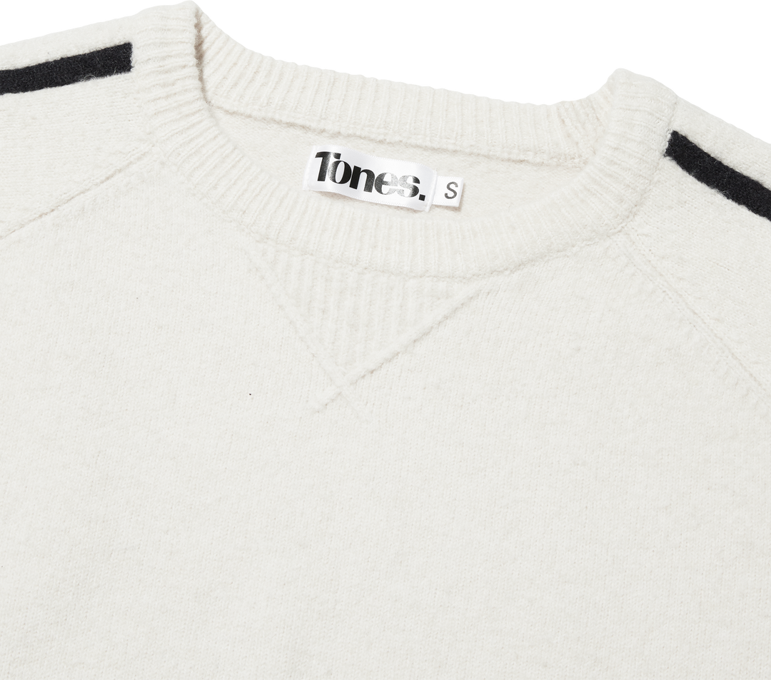 Track Round Knit Sweatshirt - IVORY