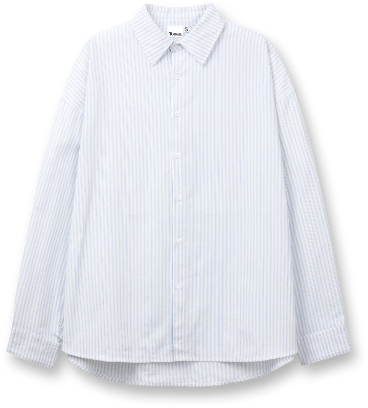 Multi Stripe Overfit Shirt - Sky Blue