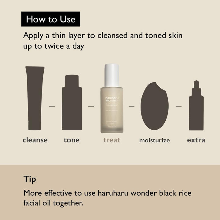 Haruharu Wonder Black Rice Hyaluronic Anti-Wrinkle Serum 50ml, 1.7 fl. oz
