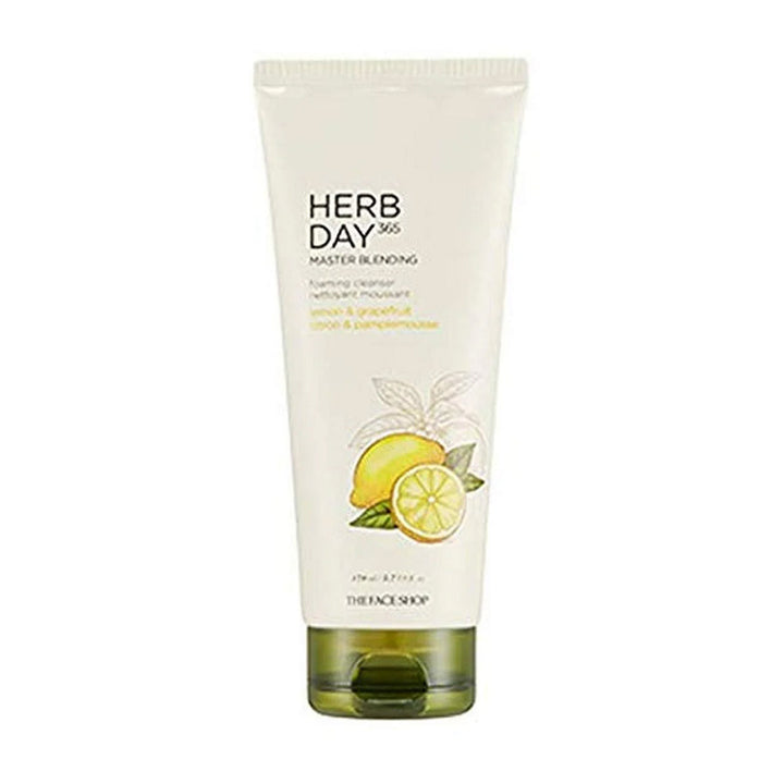 The Face Shop Herb Day 365 Master Blending Cleansing Foam Lemon & Grapefruit 5.07 Fl Oz