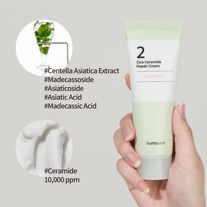 numbuzin No.2 Cica Ceramide Repair Cream 60ml / 2.02 fl. oz.