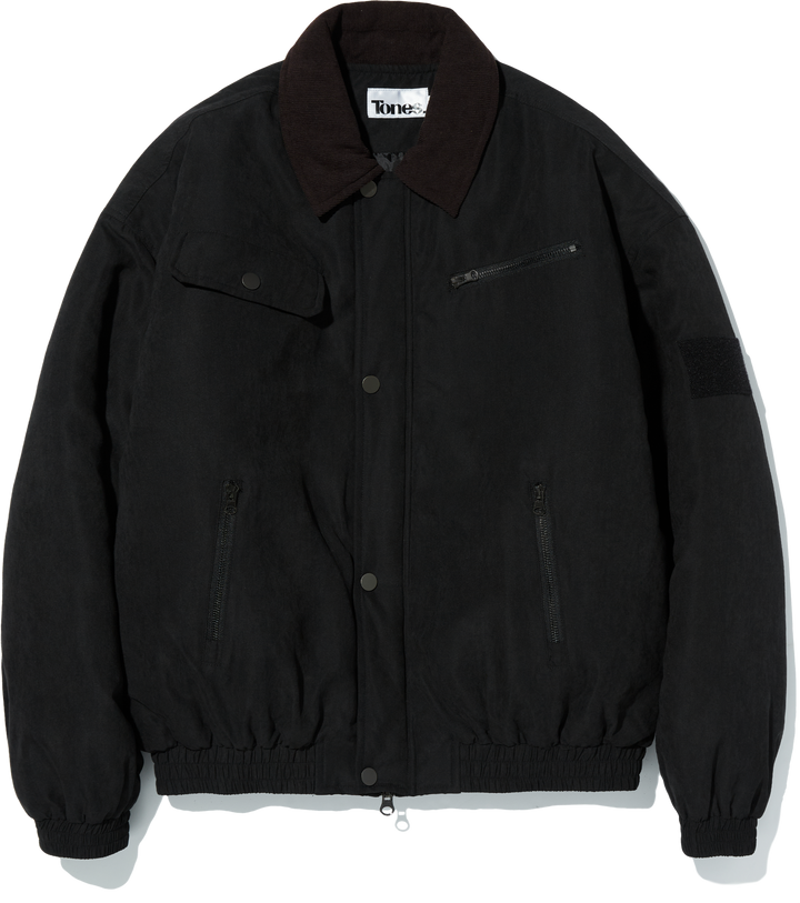 B-15 Bomber Padded Work Jacket - BLACK