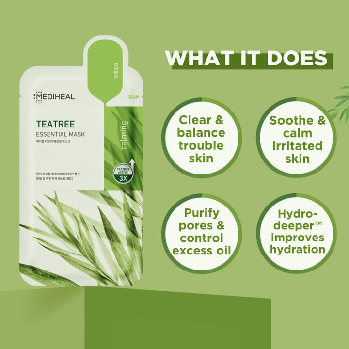 MEDIHEAL Tea Tree Essential Blemish Control Mask 10EA