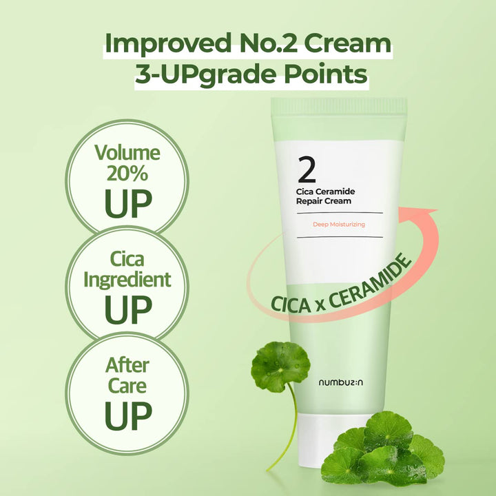numbuzin No.2 Cica Ceramide Repair Cream 60ml / 2.02 fl. oz.