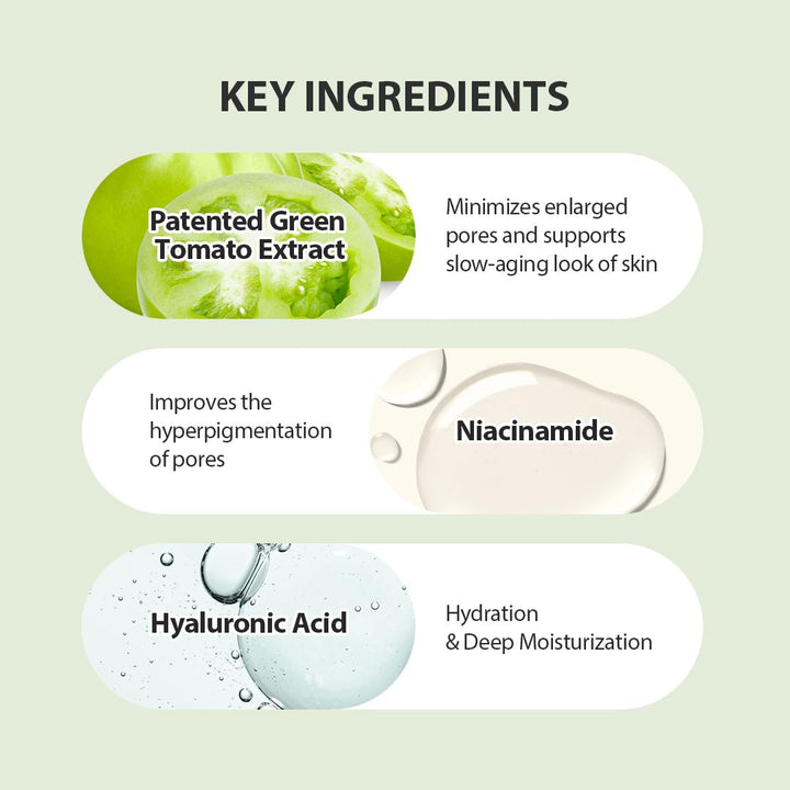 SUNGBOON EDITOR Green Tomato Pore Lifting Ampoule 1.01 Fl. Oz, 30ml