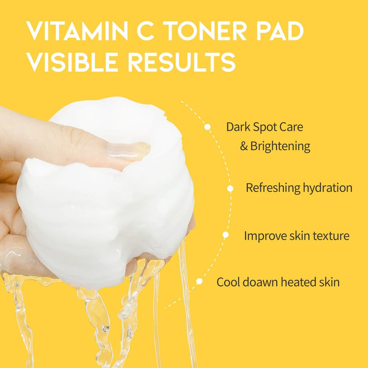 OOTD Beauty VITAMIN C DARK SPOT TONER PAD (70pads) 4.05 fl.oz, 120ml