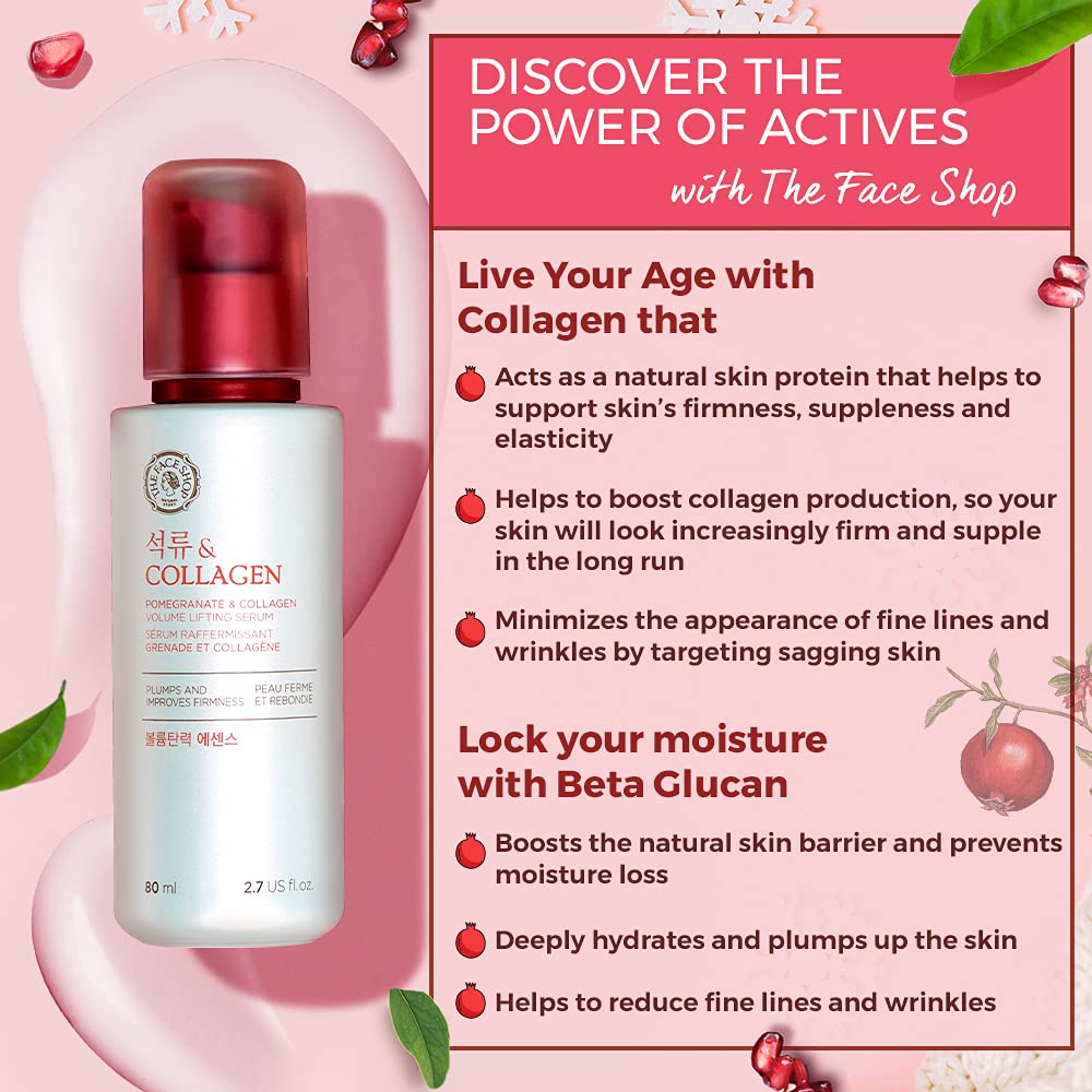 The Face Shop Pomegranate & Collagen Volume Lifting Serum 2.7 fl. oz