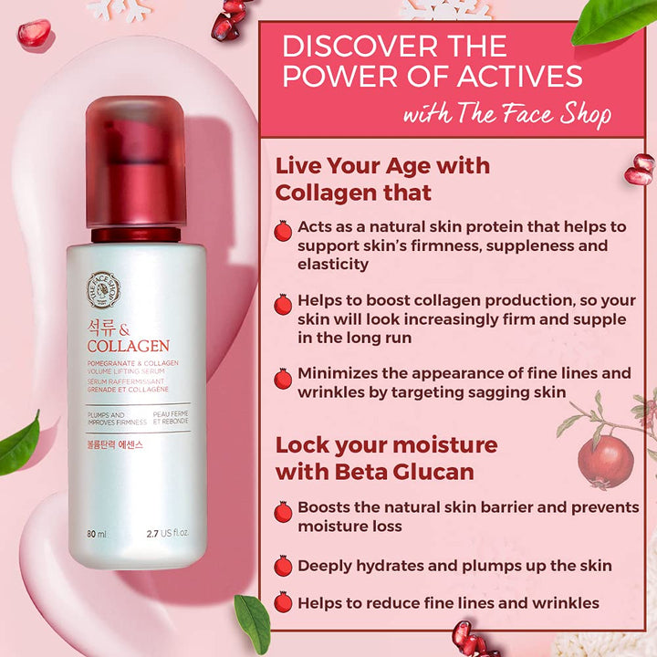 The Face Shop Pomegranate & Collagen Volume Lifting Serum 2.7 fl. oz
