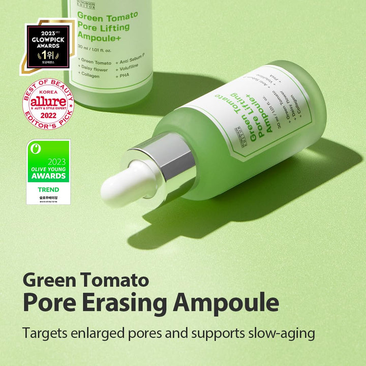 SUNGBOON EDITOR Green Tomato Pore Lifting Ampoule 1.01 Fl. Oz, 30ml