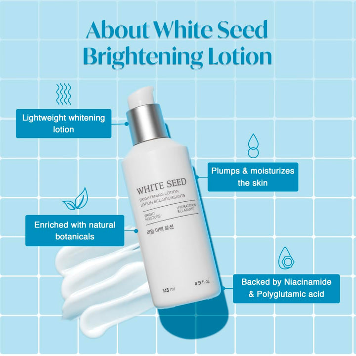 The Face Shop White Seed Brightening Lotion Face Moisturizer 145ml / 4.9 fl. oz.