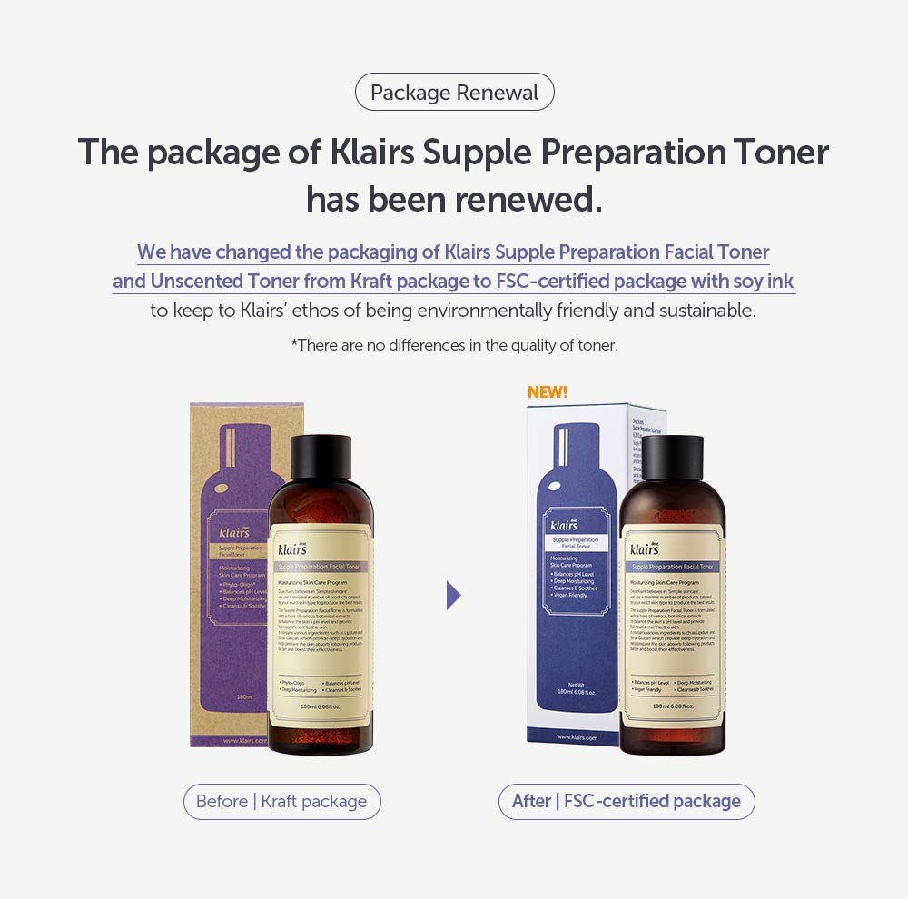 Dear Klairs Supple Preparation Facial Toner, 180 ml