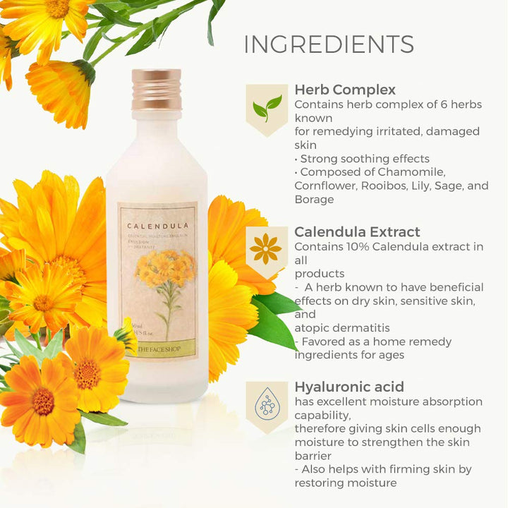 The Face Shop Calendula Essential Moisture Emulsion 150ml / 5 fl. oz.