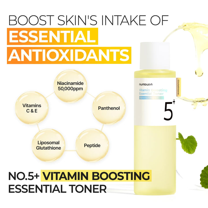 numbuzin No.5+ Vitamin Boosting Essential Toner 200ml / 6.76 fl. oz.