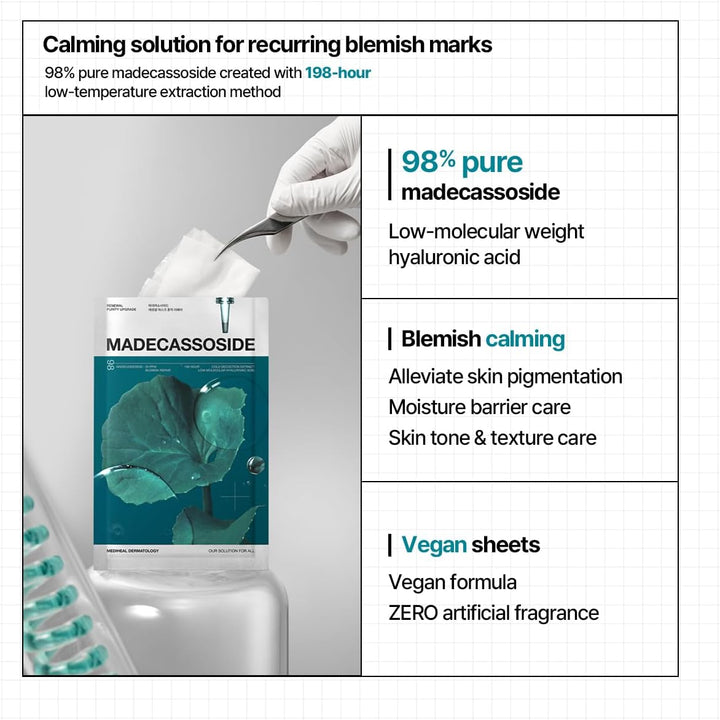 MEDIHEAL Madecassoside Essential Sheet Mask Blemish Repair 10 pcs.