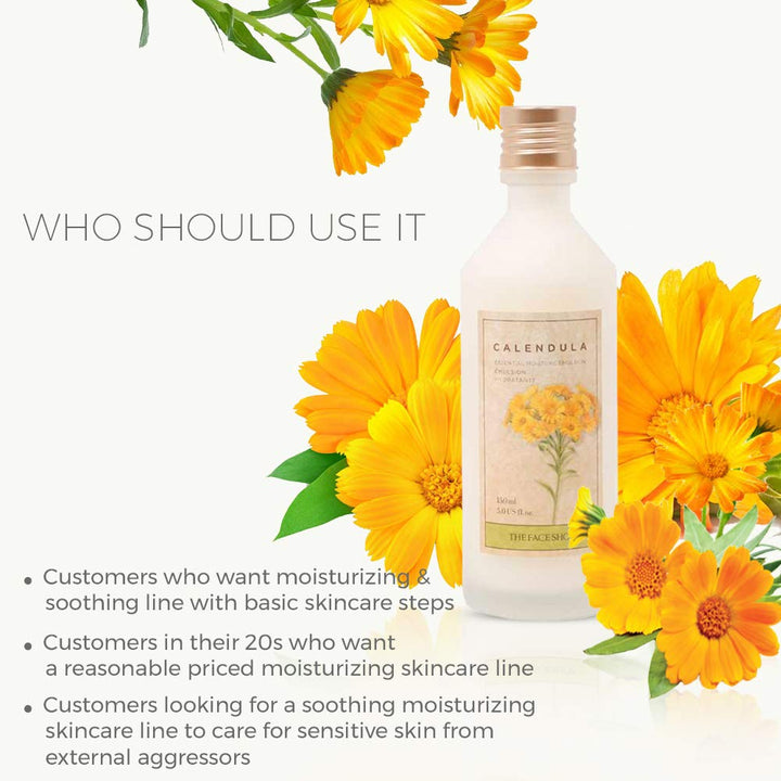 The Face Shop Calendula Essential Moisture Emulsion 150ml / 5 fl. oz.
