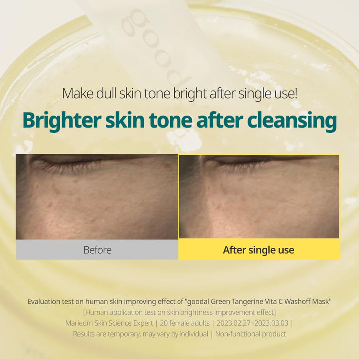 goodal GREEN TANGERINE VITA C WASH OFF MASK 110g, 3.88 fl.oz