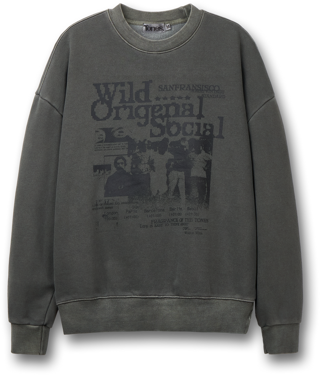 Wild Social Pigment Sweatshirt -  Khaki