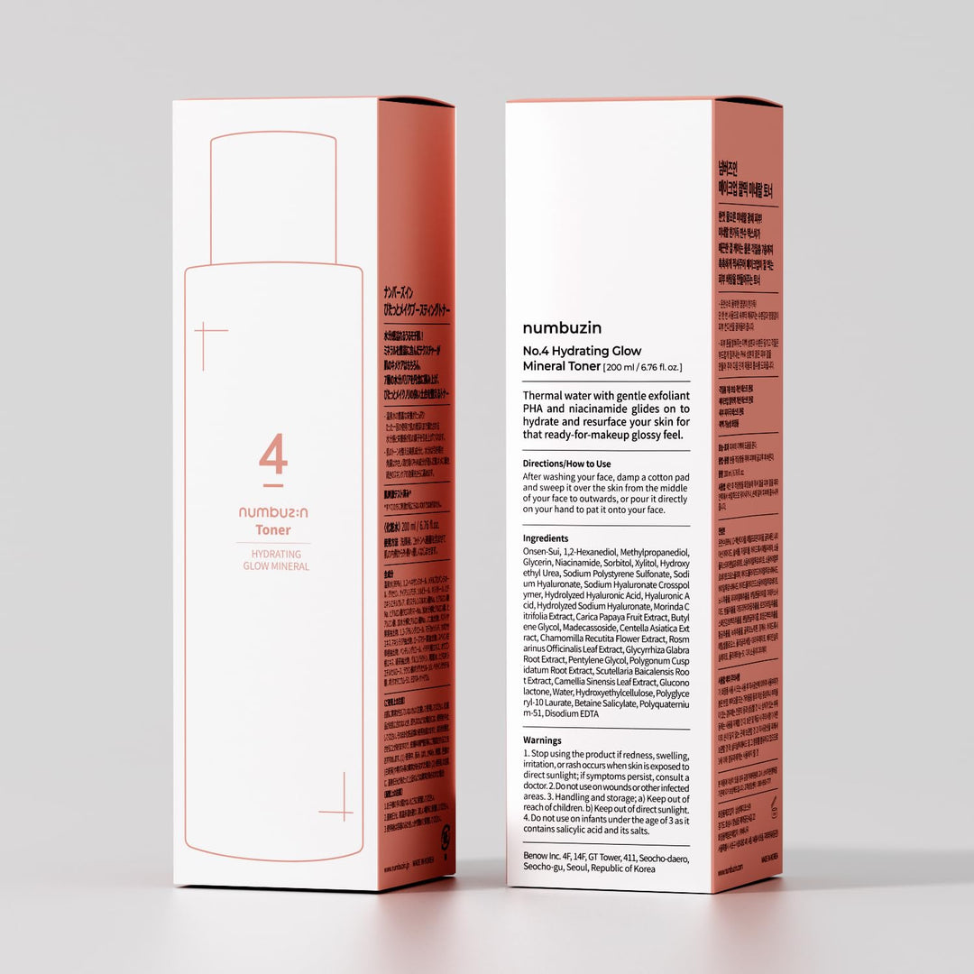 numbuzin No.4 Hydrating Glow Mineral Toner 200ml / 6.76 fl. oz.