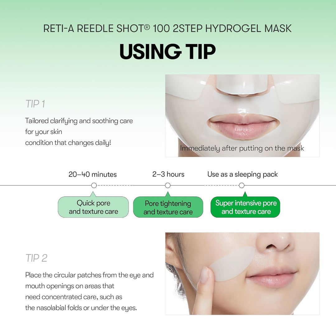 VT Cosmetics Reti-A Reedle Shot 100 2-Step Hydrogel Mask(34.5gx4ea)
