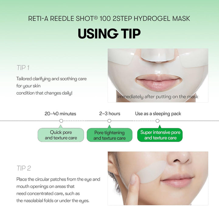 VT Cosmetics Reti-A Reedle Shot 100 2-Step Hydrogel Mask(34.5gx4ea)