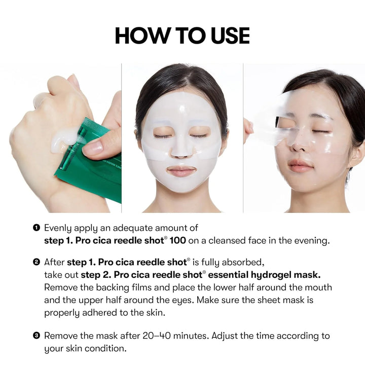 VT Cosmetics Pro Cica Reedle Shot 100 2-Step Hydrogel Mask(34.5gx4ea)