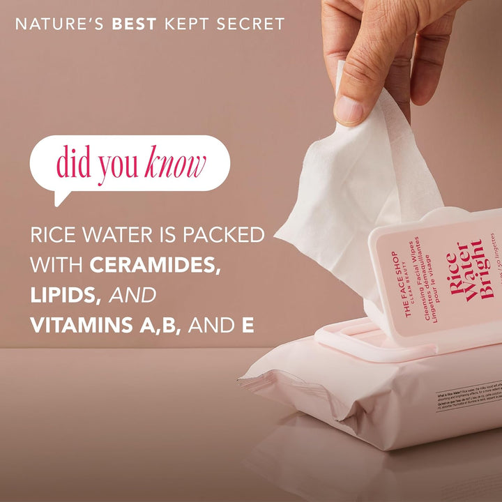 The Face Shop Rice Water Bright Makeup Remover Wipe 0.68oz
