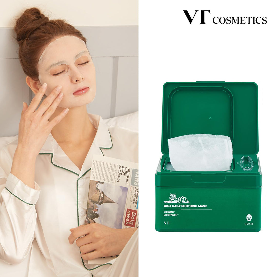 VT Cosmetics Daily Soothing Mask Facial Sheet Mask for Moist & Hydrating / 30ea