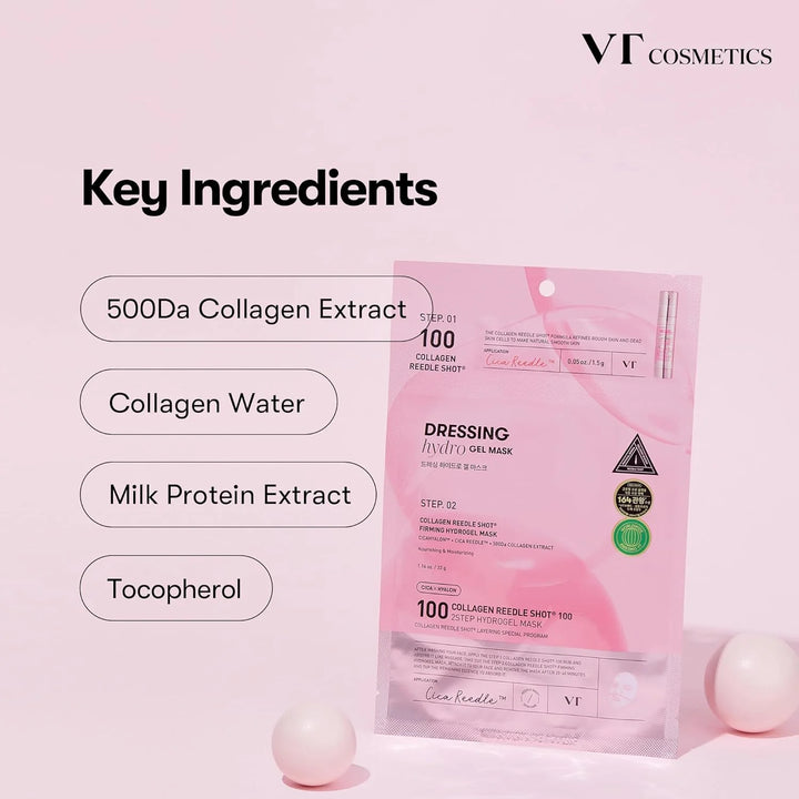 VT Cosmetics Collagen Reedle Shot 100 2-Step Hydrogel Mask(34.5gx4ea)