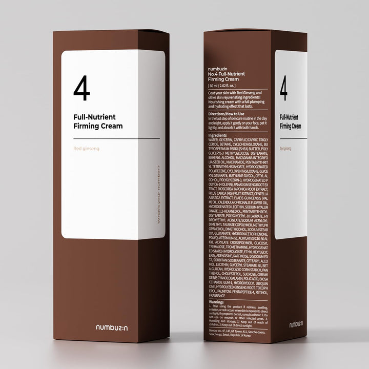 numbuzin No.4 Full-Nutrient Firming Cream 60ml / 2.02 fl. oz.