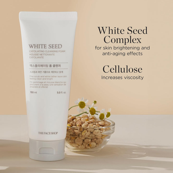 The Face Shop White Seed Exfoliating Cleansing Foam 5.07 Fl Oz